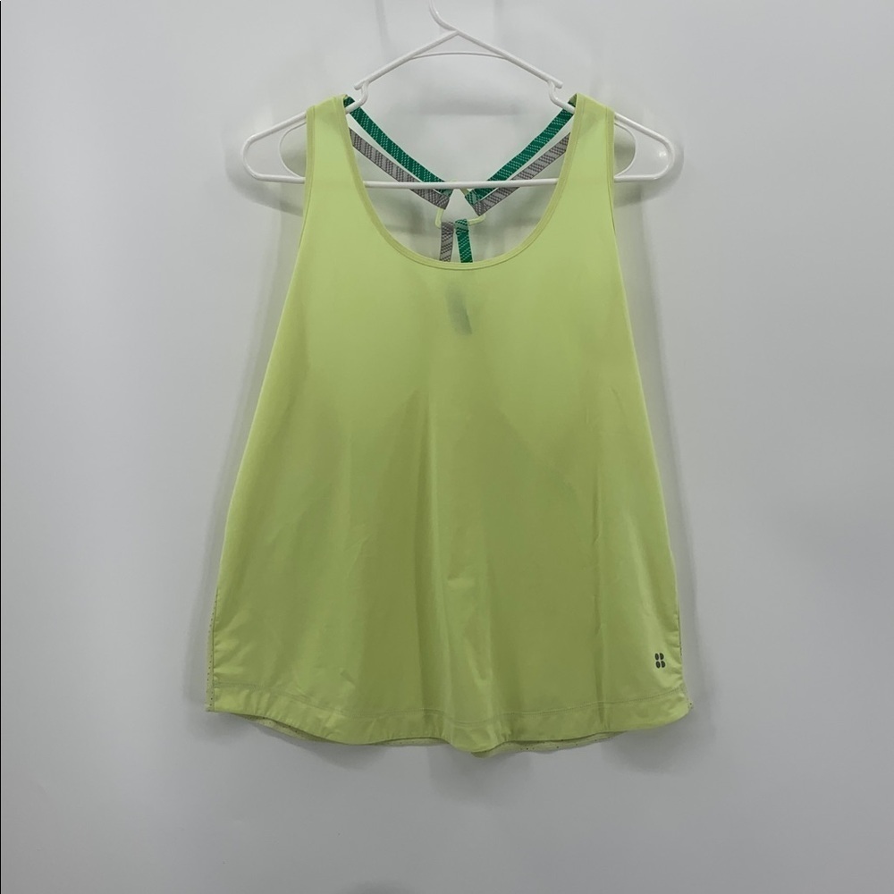 Sweaty Betty Roam Free Neon Yellow Tank Women’s Size 12